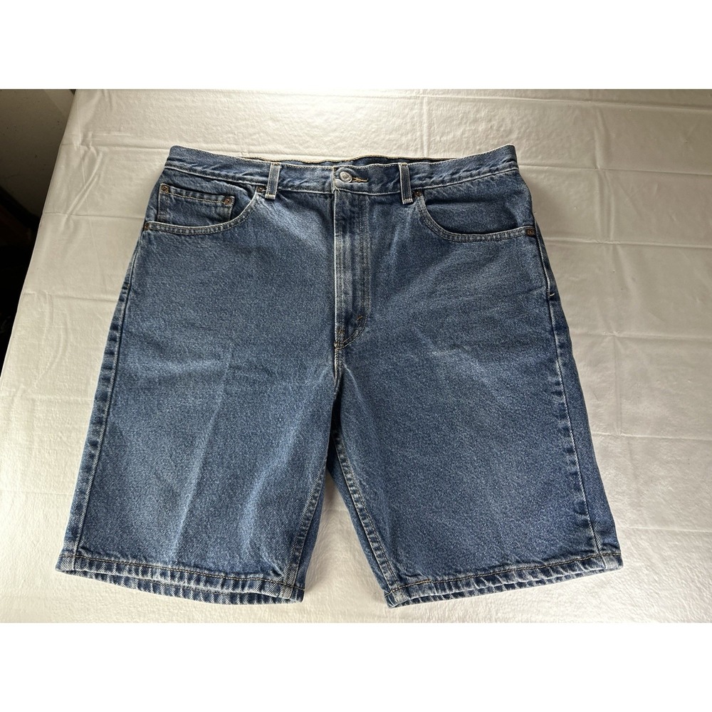 VTG Levi's 505 Mens Size W36 Denim Shorts Mens Y2K Baggy Medium Wash Jorts